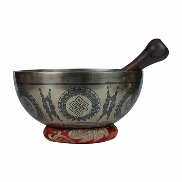 Tibetan Sun Moon Carving Singing Bowl